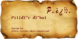 Pillár Ábel névjegykártya